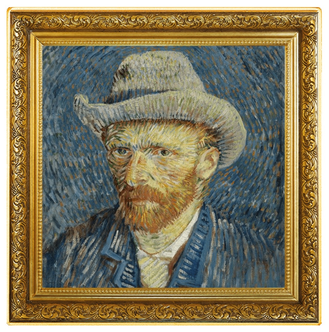 (W160.1.D.2023.1.oz.Ag.4) 1 Dollar Niue 2023 1 oz Proof silver – Self-portrait of Van Gogh Reverse (zoom)