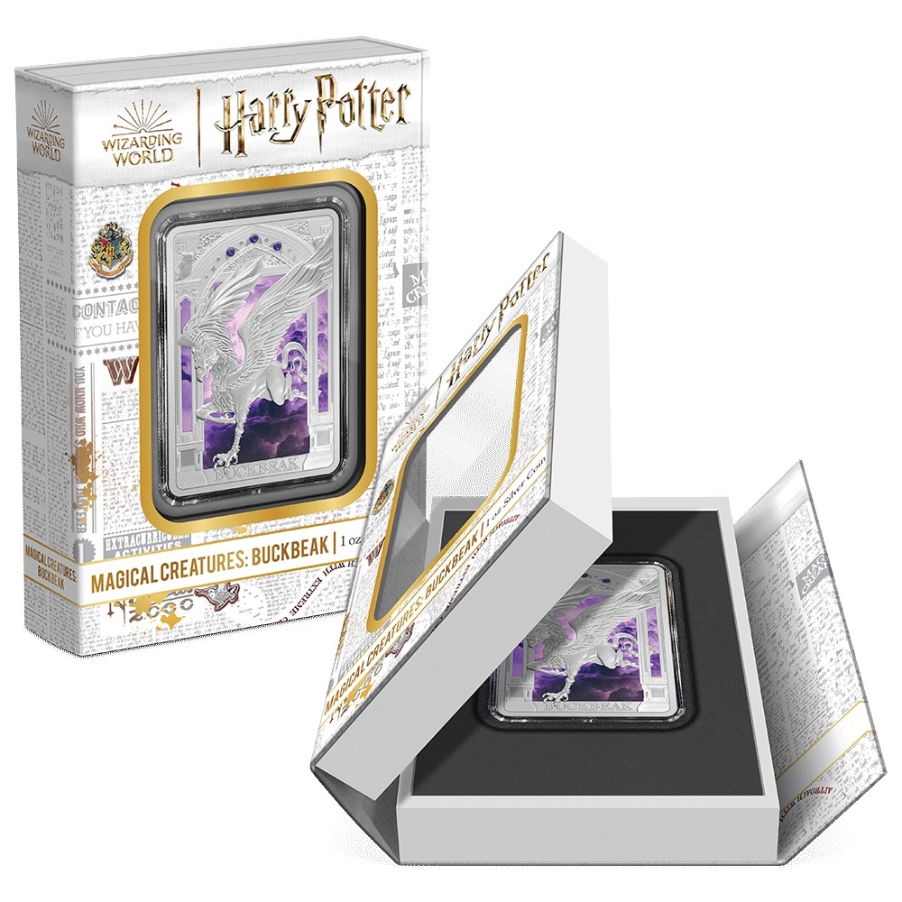 (W160.2.D.2023.30-01521) 2 $ Niue 2023 1 oz Proof silver - Harry Potter Buckbeak (packaging) (zoom)