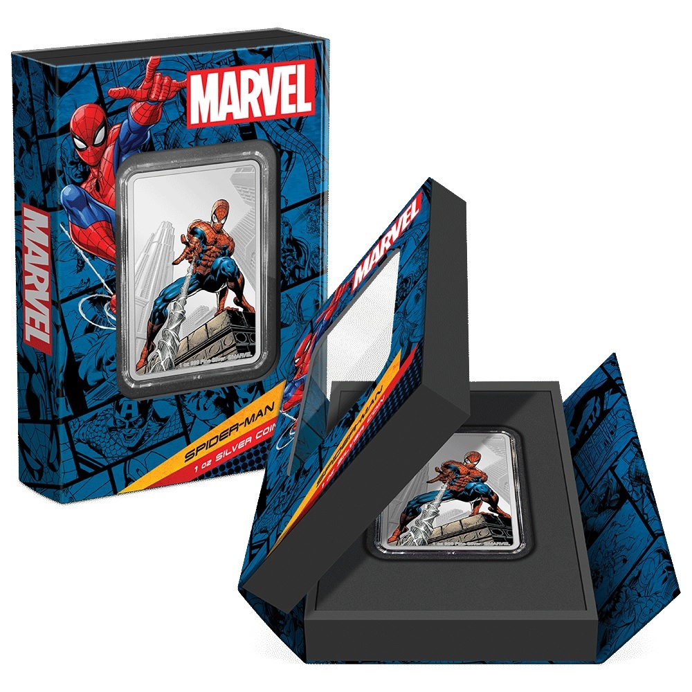 (W160.2.D.2023.30-01613) 2 Dollars Niue 2023 1 ounce Proof Ag - Spider-Man (packaging) (zoom)