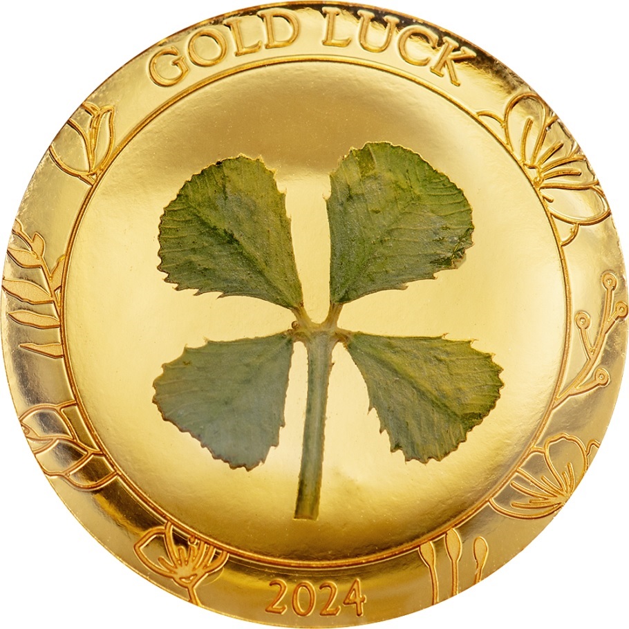 (W168.1.1.D.2024.30406) Palau 1 Dollar Luck 2024 - Proof gold Reverse (zoom)