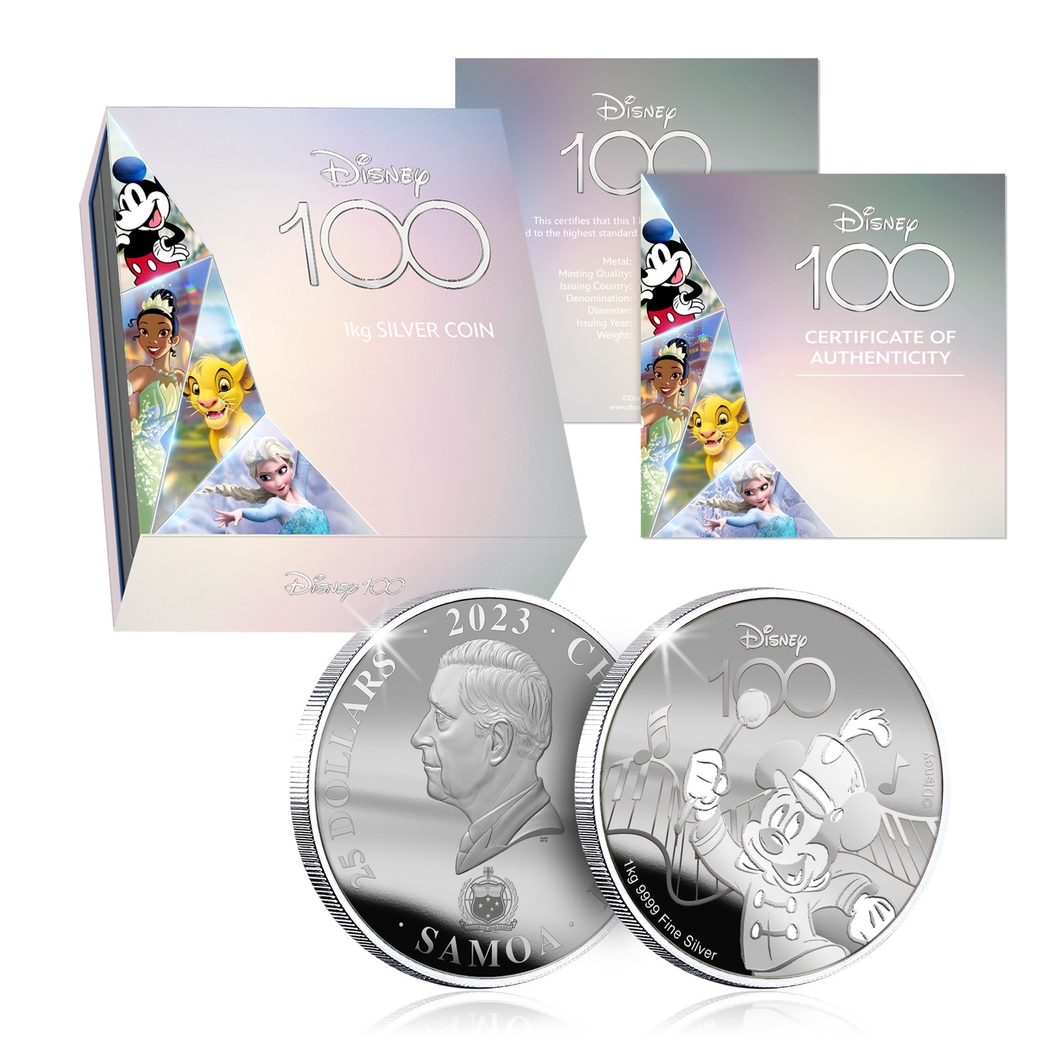 (W193.1.25.D.2023.1.kg.Ag.4) 25 $ Samoa 2023 1 kilogram BU Ag - Disney (Mickey) (packaging) (zoom)