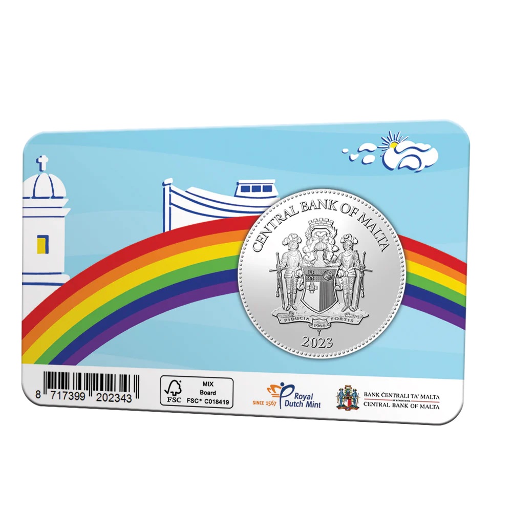 (EUR13.BU.2023.EPRDM2023cd) 2 euro and a half Malta 2023 BU - EuroPride (card back) (zoom)