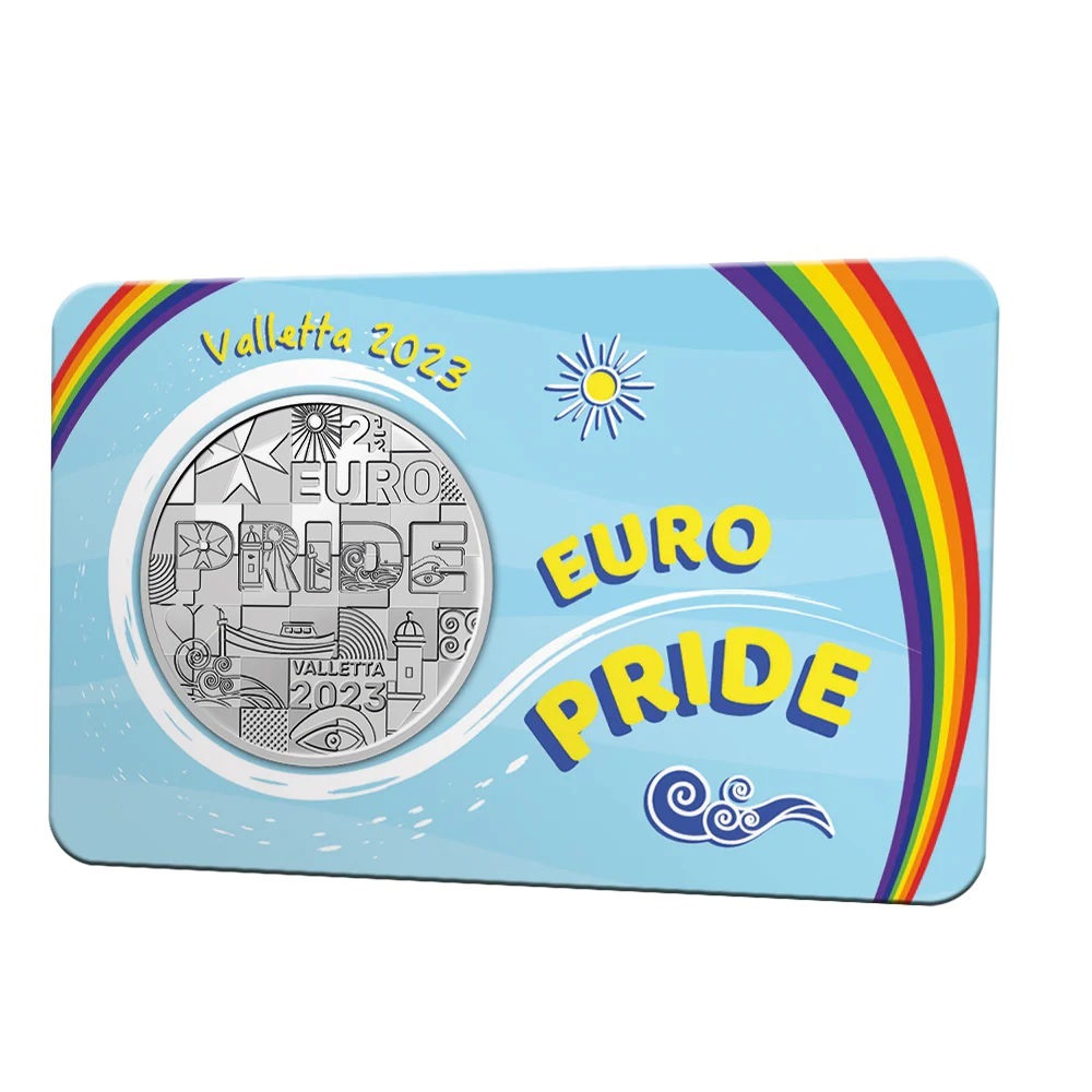 (EUR13.BU.2023.EPRDM2023cd) 2 euro and a half Malta 2023 BU - EuroPride (card front) (zoom)