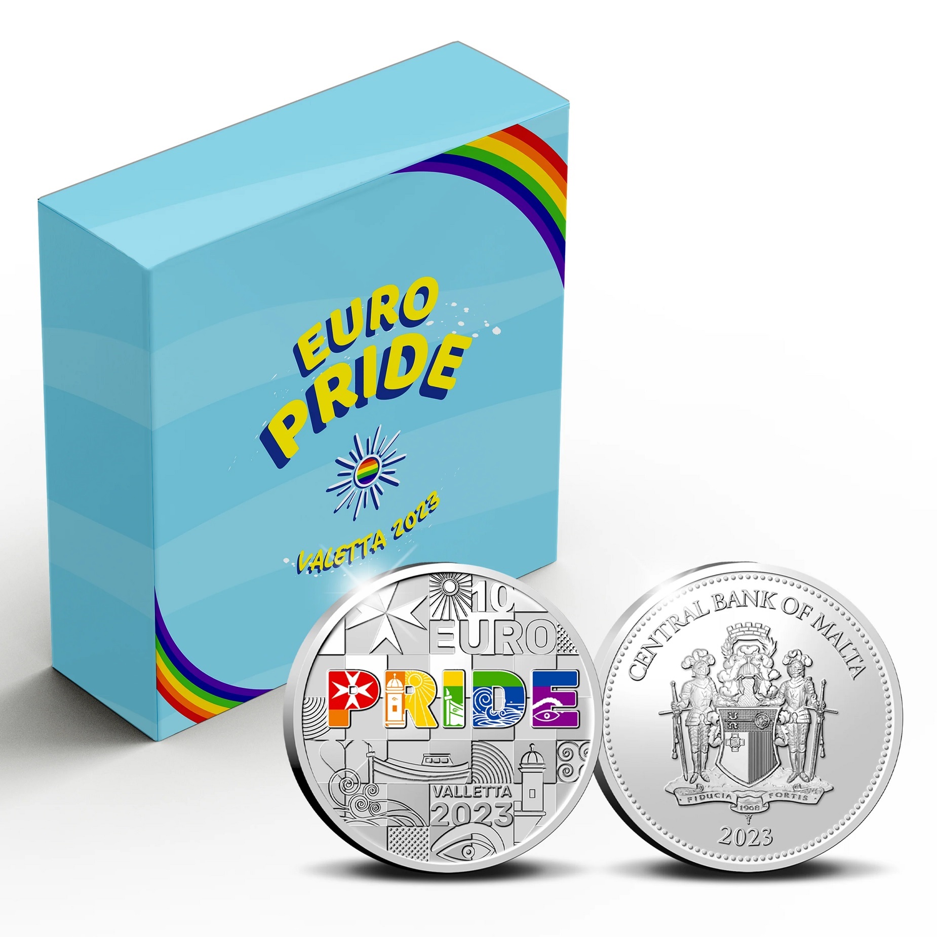 (EUR13.Proof.2023.EPRDM2023) 10 euro Malta 2023 Proof silver - EuroPride (zoom)