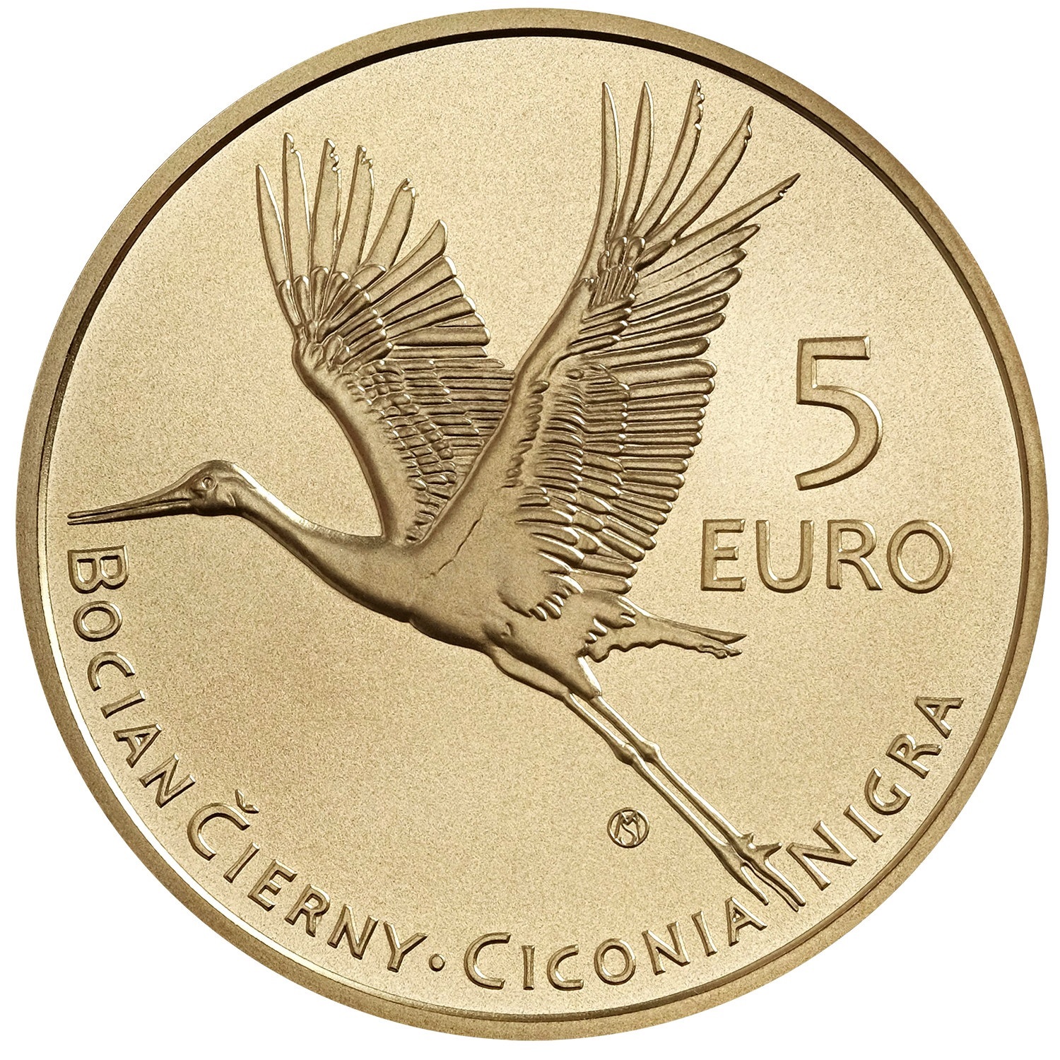 (EUR17.5.E.2023.501487) 5 euro Slovakia 2023 - The black stork Reverse (zoom)