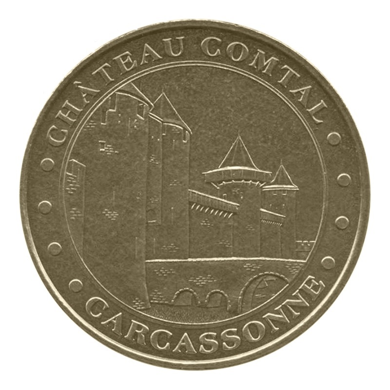 (MdP.memory.token.2012.CuAlNi-1.1.13.sup.000000001) Tourism token - Carcassonne count Castle Obverse (zoom)