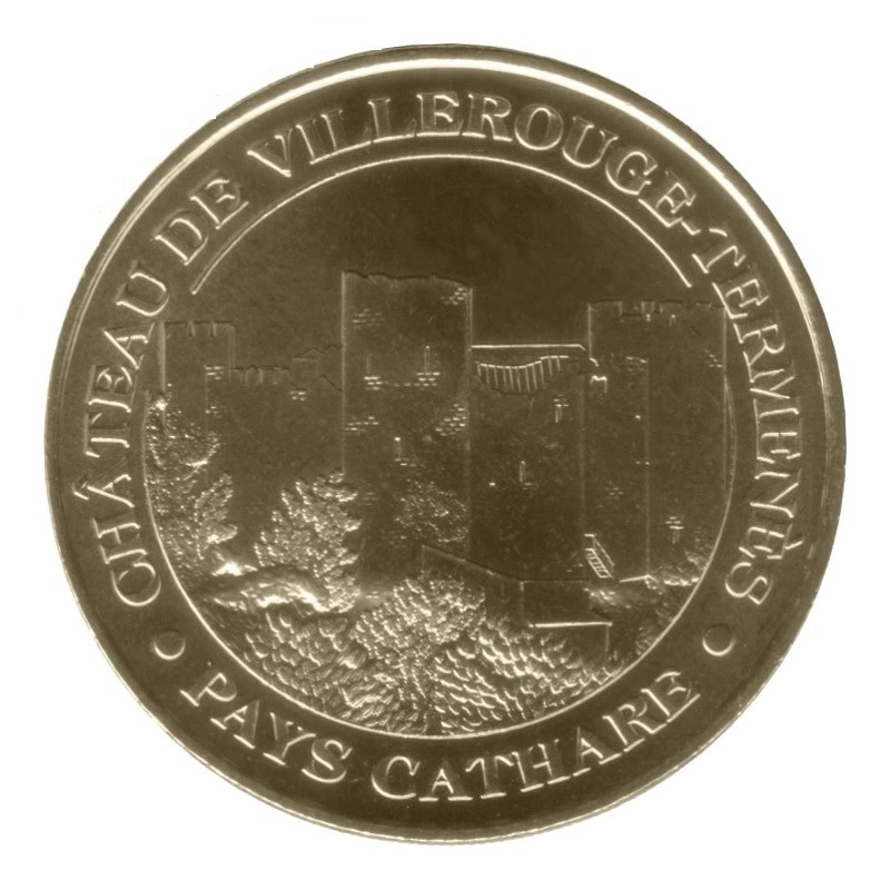(MdP.memory.token.2012.CuAlNi-1.1.33.10.sup.000000001) Tourism token - Villerouge-Termenès Castle Obverse (zoom)