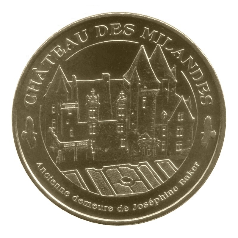 (MdP.memory.token.2012.CuAlNi-1.1.34.sup.000000001) Tourism token - Milandes Castle Obverse (zoom)