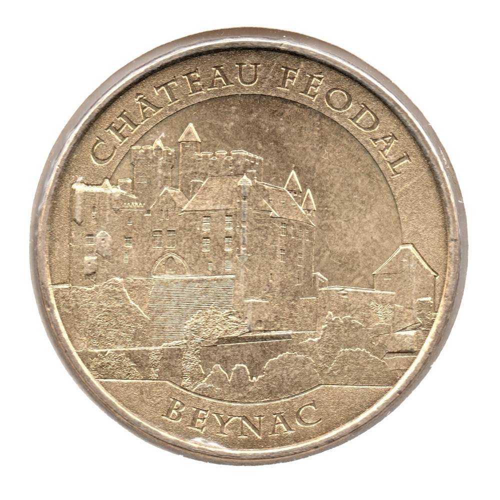 (MdP.memory.token.2012.CuAlNi-1.1.36.sup.000000001) Tourism token - Feudal castle of Beynac Obverse (zoom)