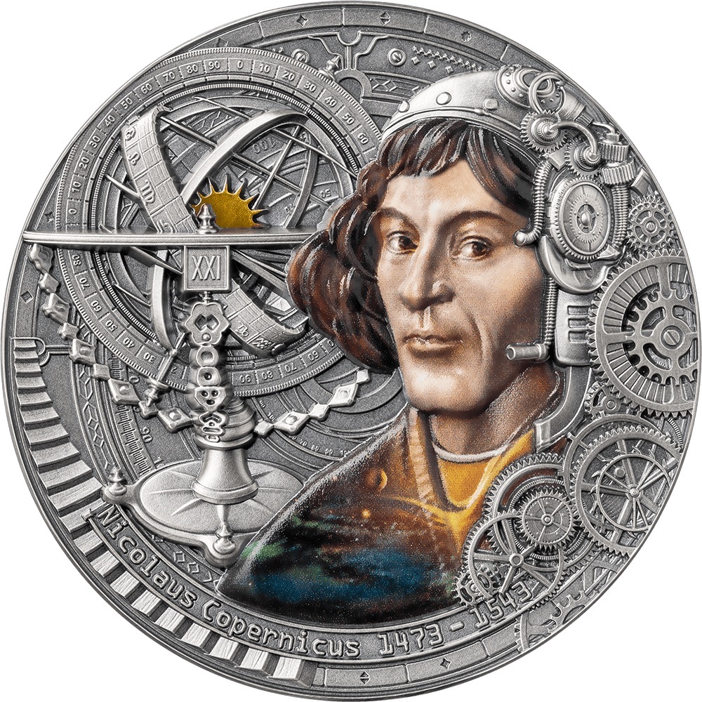 (W036.2000.CFA.2023.2.oz.Ag.12) 2000 Francs CFA Cameroon 2023 2 oz Antique silver - Nicolas Copernic Reverse (zoom)