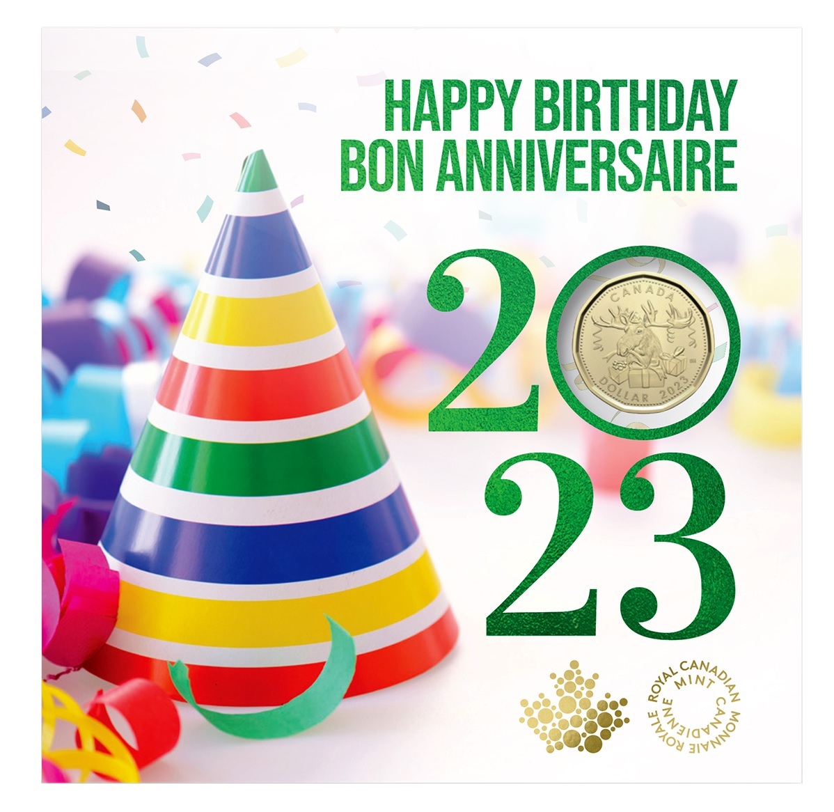 (W037.Unc.set.2023.205695) BU coin set Canada 2023 - Happy Birthday (zoom)