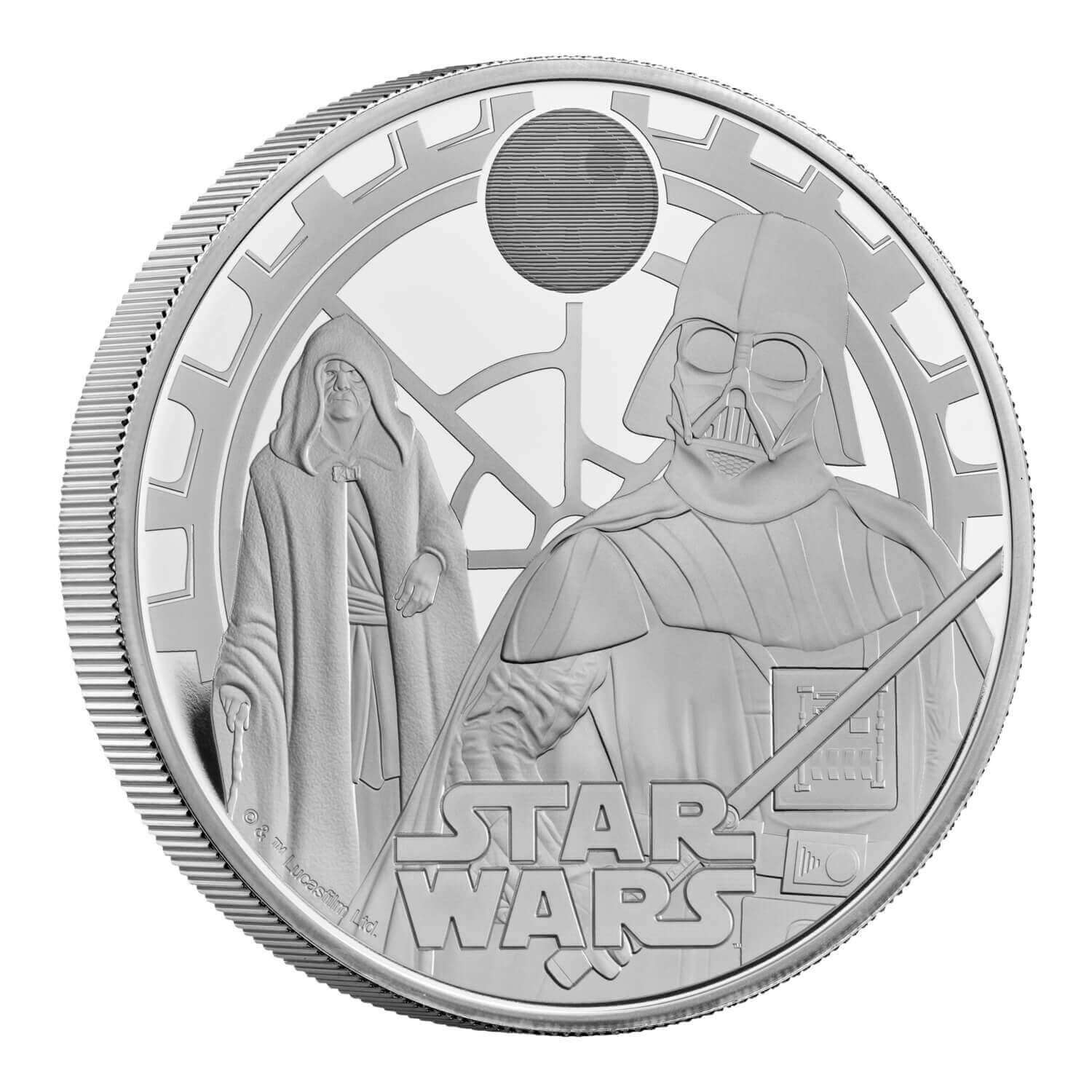 (W185.10.P.2023.UK23DVS5) 10 Pounds United Kingdom 2023 5 oz Proof silver - Star Wars (Darth Vader Palpatine) R (zoom)