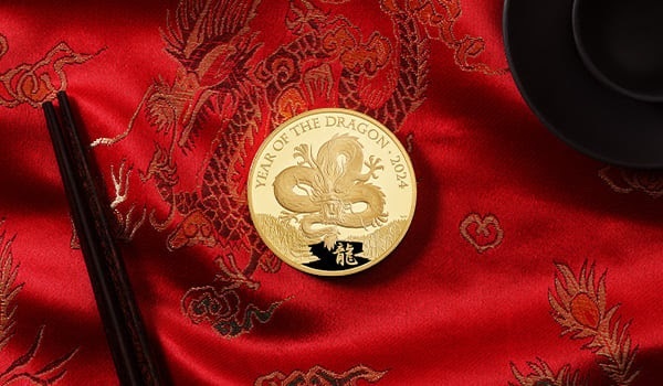 (W185.500.P.2024.UK24LDG5) 500 £ UK 2024 5 oz Proof gold - Lunar Year of the Dragon (blog) (zoom)