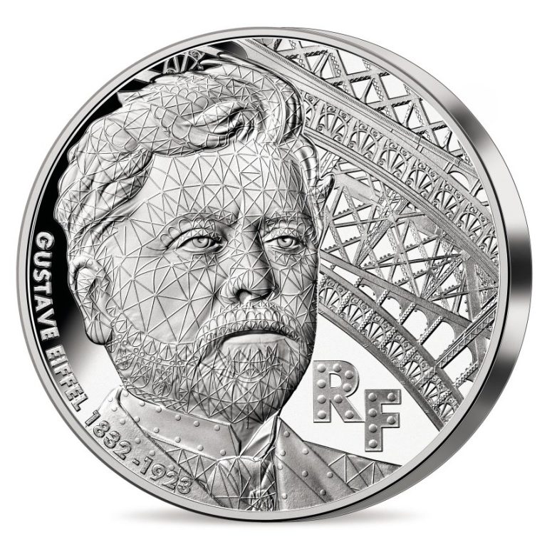 25 euro France 2023 argent BE Gustave Eiffel Elysées Numismatique