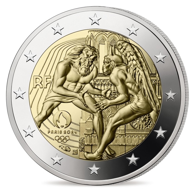 (EUR07.Proof.2024.10041377530000) 2 euro France 2024 Proof - Paris Olympic Games Obverse (zoom)