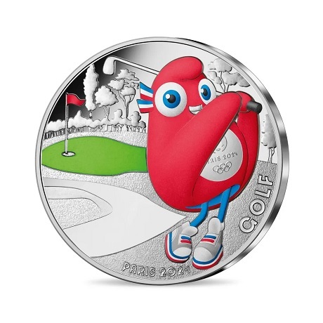 Monnaie de 50€ en argent - Mascotte - Jeux Olympiques 2024 Tous