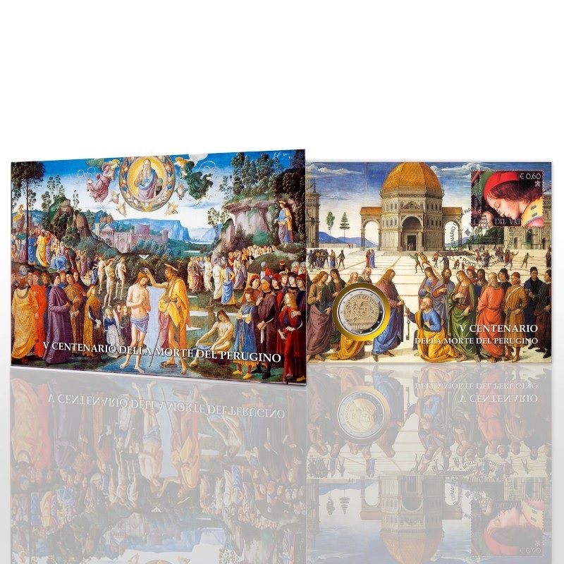 (EUR19.BU.2023.CN1685) 2 euro Vatican 2023 BU & 60 Cent - 500th anniversary of the death of Perugino (zoom)