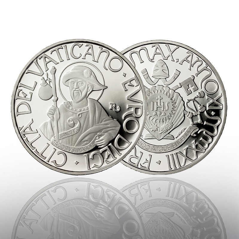 (EUR19.Proof.2023.CN1681) 10 euro Vatican 2023 Proof silver - St James The Greater Obverse (zoom)