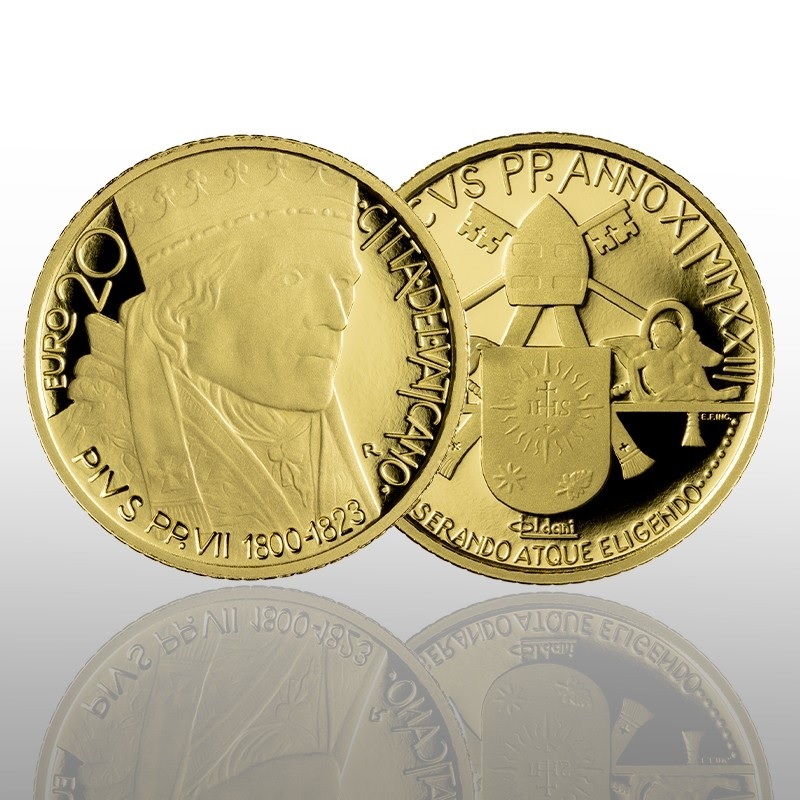 (EUR19.Proof.2023.CN1683) 20 euro Vatican 2023 Proof gold - Pope Pius VII (zoom)