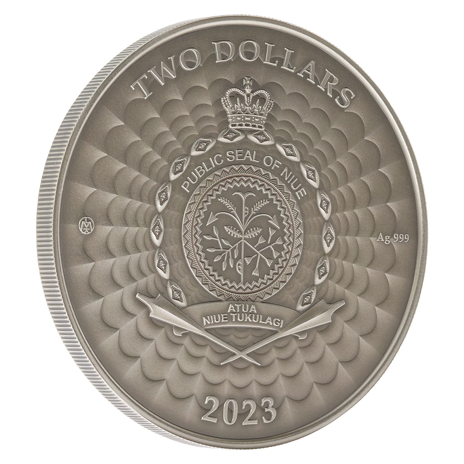 (W160.2.D.2023.15221673) Niue 2 Dollars Jinn 2023 - Antique silver Obverse (zoom)