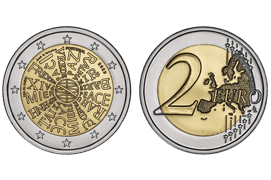 (EUR15.BU.2023.1025954) 2 € Portugal 2023 BU - A Coin for Peace (zoom)