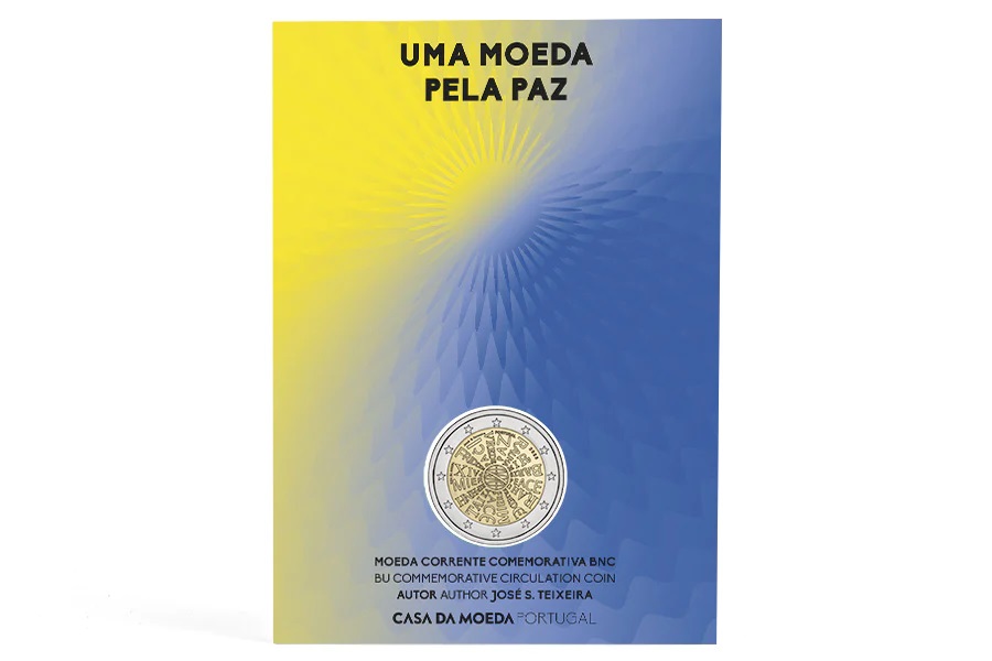 (EUR15.BU.2023.1025954) 2 euro Portugal 2023 BU - A Coin for Peace (packaging) (zoom)