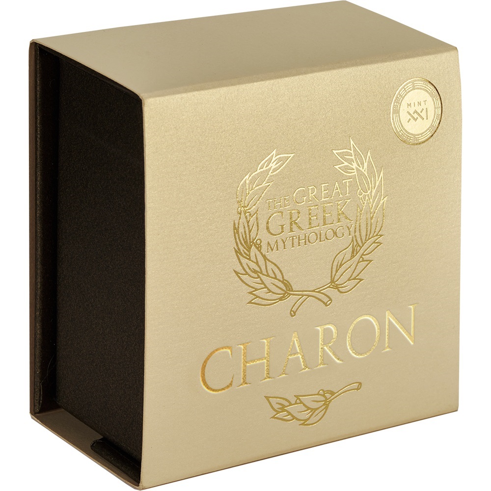 (W036.2000.CFA.2024.2.oz.Ag.6) 2000 Francs CFA Cameroon 2024 2 oz Antique Ag - Charon (box) (zoom)