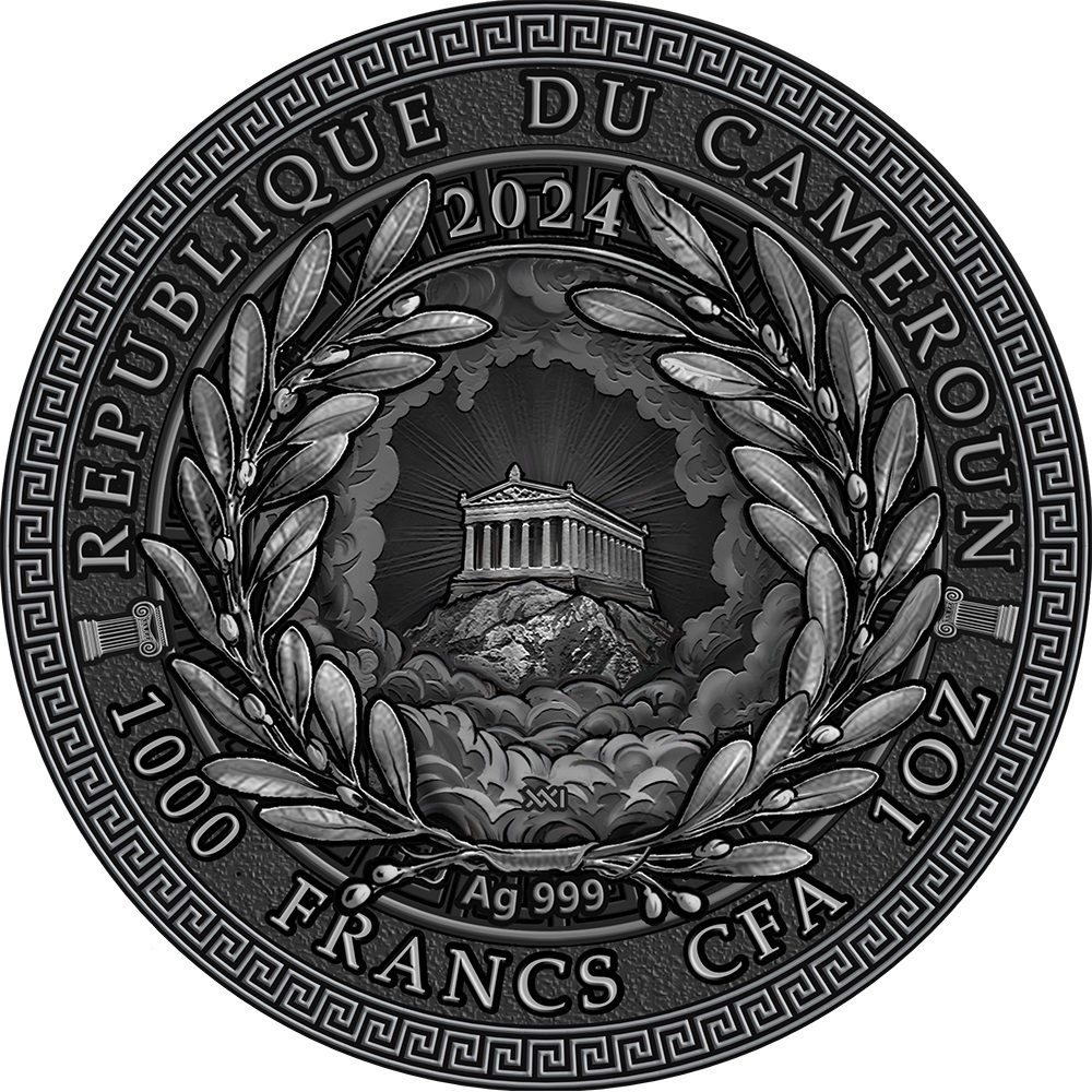 (W036.2000.CFA.2024.2.oz.Ag.6) 2000 Francs CFA Cameroon 2024 2 oz Antique silver - Charon Obverse (zoom)