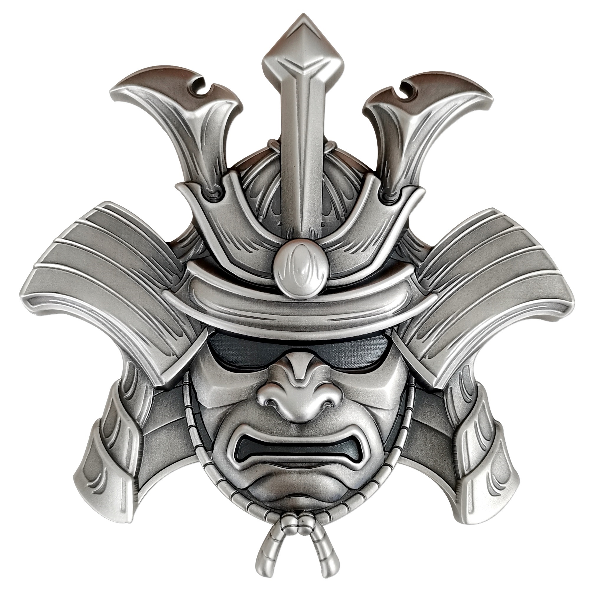 (W106.10.D.2024.10.oz.Ag.1563740109) 10 Dollars Solomon Islands 2024 10 oz Antique silver - Samurai helmet Reverse (zoom)