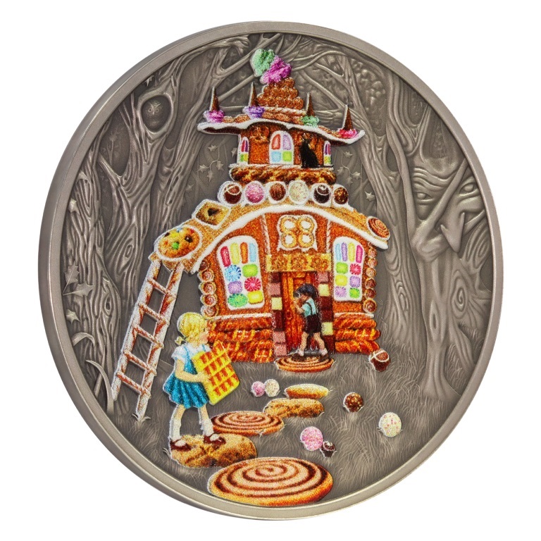 (W160.1.D.2023.15221828) Niue 1 Dollar Hansel and Gretel 2023 - Antique silver Reverse (zoom)