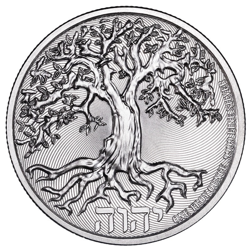 (W160.2.D.2023.1.oz.Ag.6) 2 Dollars Niue 2023 1 oz BU silver - Tree of Life Reverse (zoom)