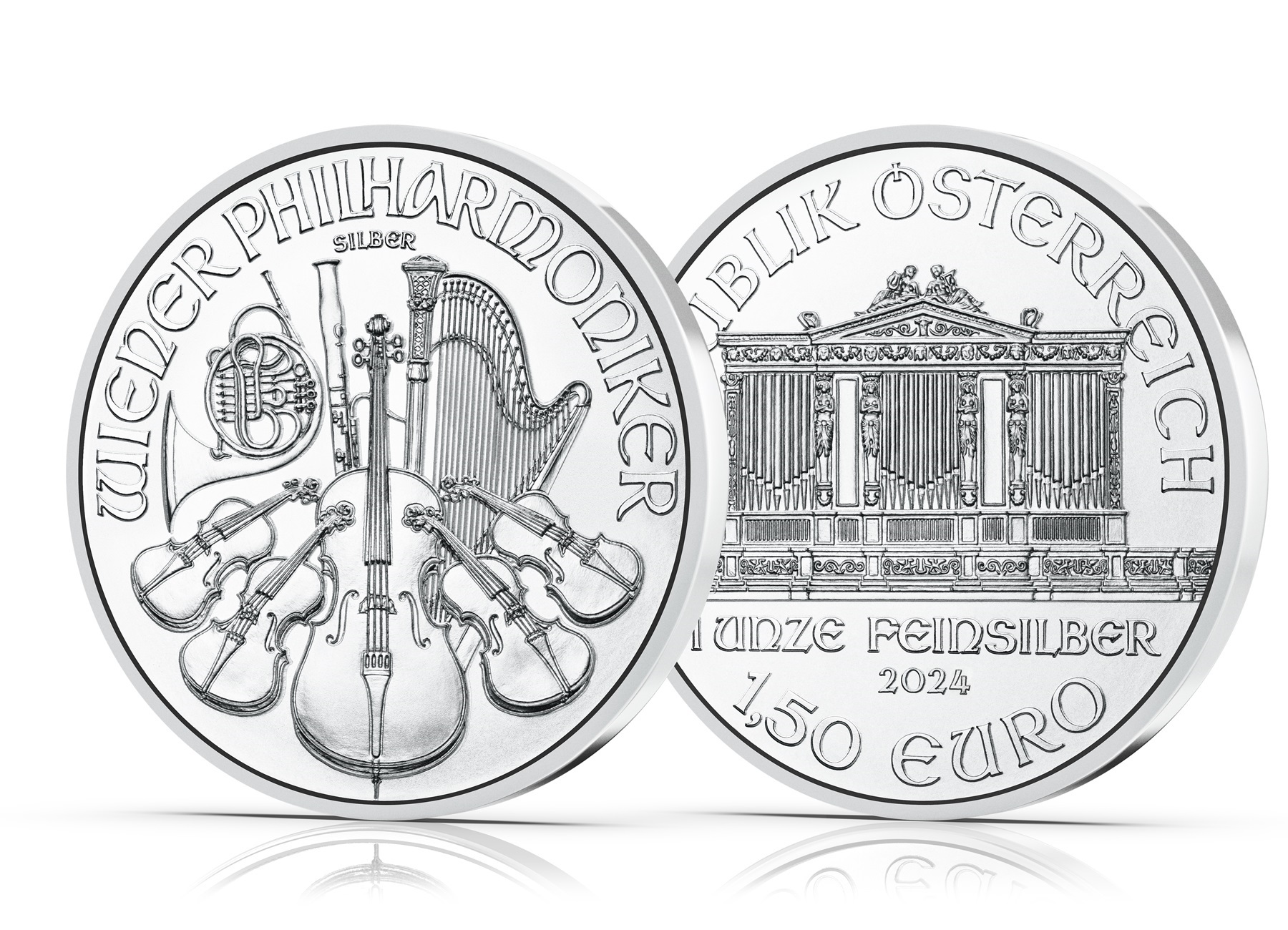 (EUR01.1.50.E.2024.15369) 1 € and a half Austria 2024 1 oz silver - Philharmonic (zoom)