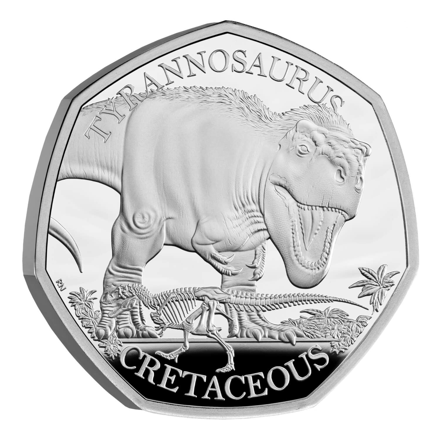 (W185.50.P.2024.UK24STRSP) United Kingdom 50 Pence Tyrannosaurus 2024 - Proof silver Reverse (zoom)