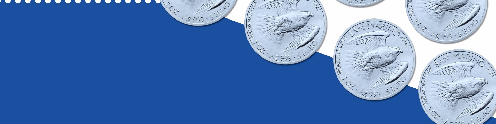 5 euro San Marino 2024 1 oz BU silver - Peregrine falcon (blog illustration) (zoom)