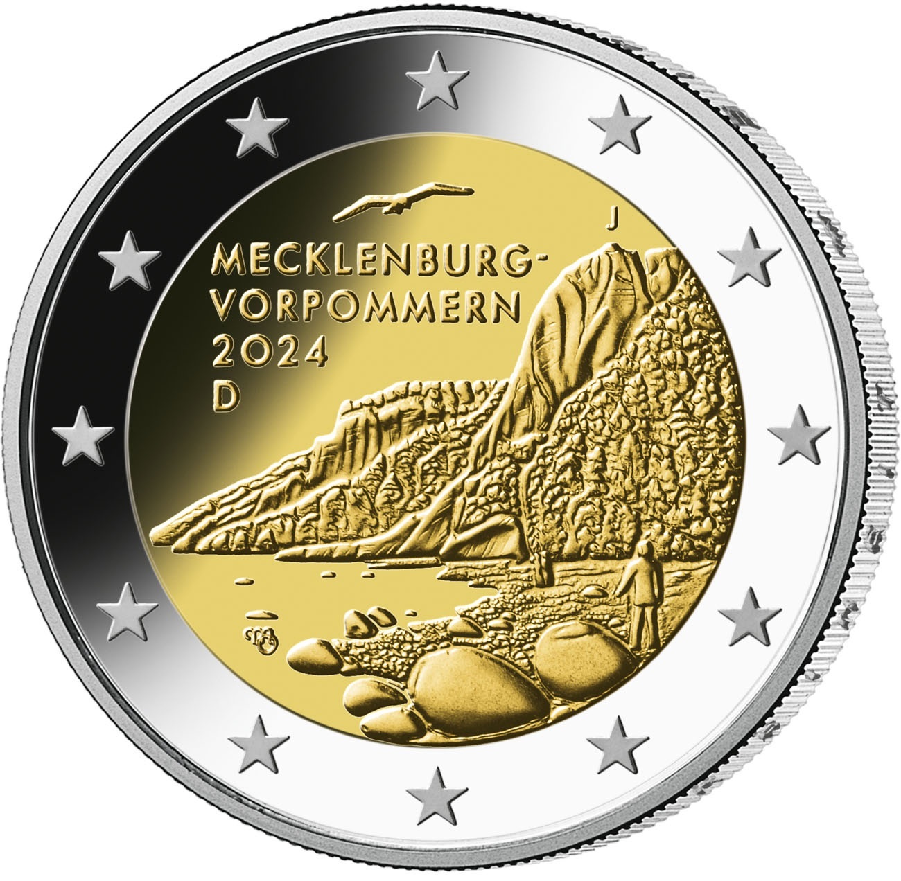 (EUR03.BU.2024.J.2.E.2) 2 euro Germany 2024 J BU - Mecklenburg-Vorpommern Obverse (zoom)