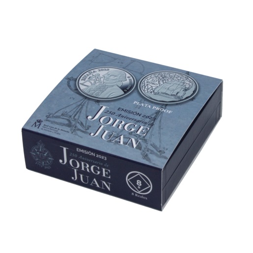 (EUR05.Proof.2023.92937008) 10 € Spain 2023 Proof silver - Jorge Juan (box) (zoom)