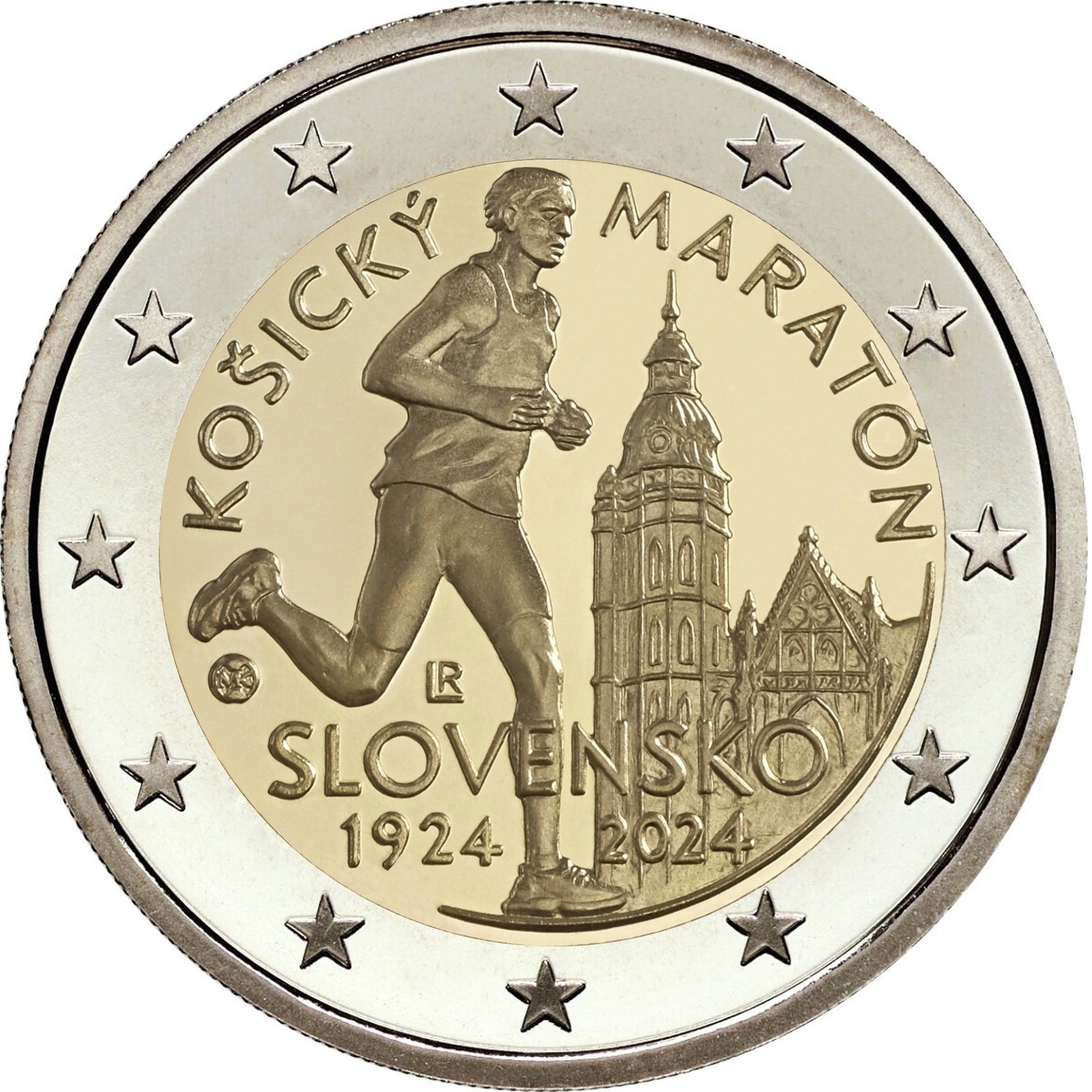 (EUR17.2.E.2024.501499) 2 euro commemorative coin Slovakia 2024 - Košice International Marathon (zoom)