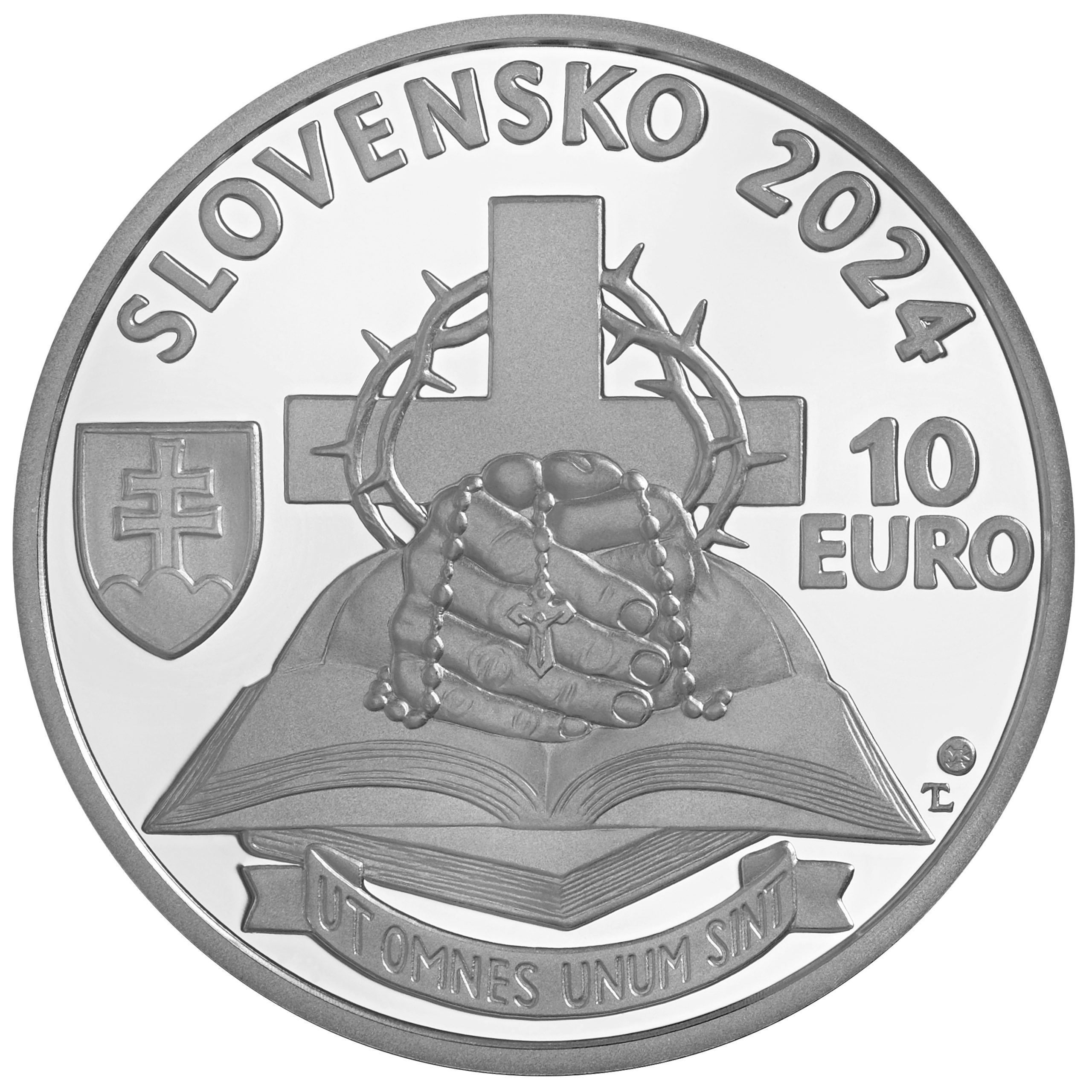 (EUR17.Proof.2024.521120) 10 euro Slovakia 2024 Proof silver - Ján Chryzostom Korec Obverse (blog) (zoom)