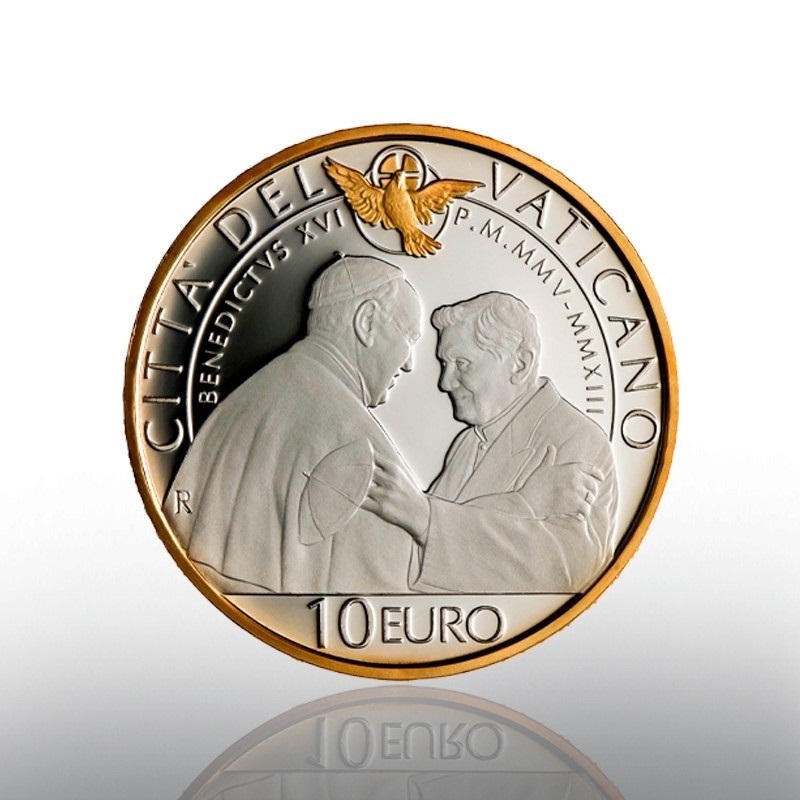 (EUR19.Proof.2023.CN1697) 10 euro Vatican 2023 Proof silver - Pope Benedict XVI (gilded) Reverse (zoom)