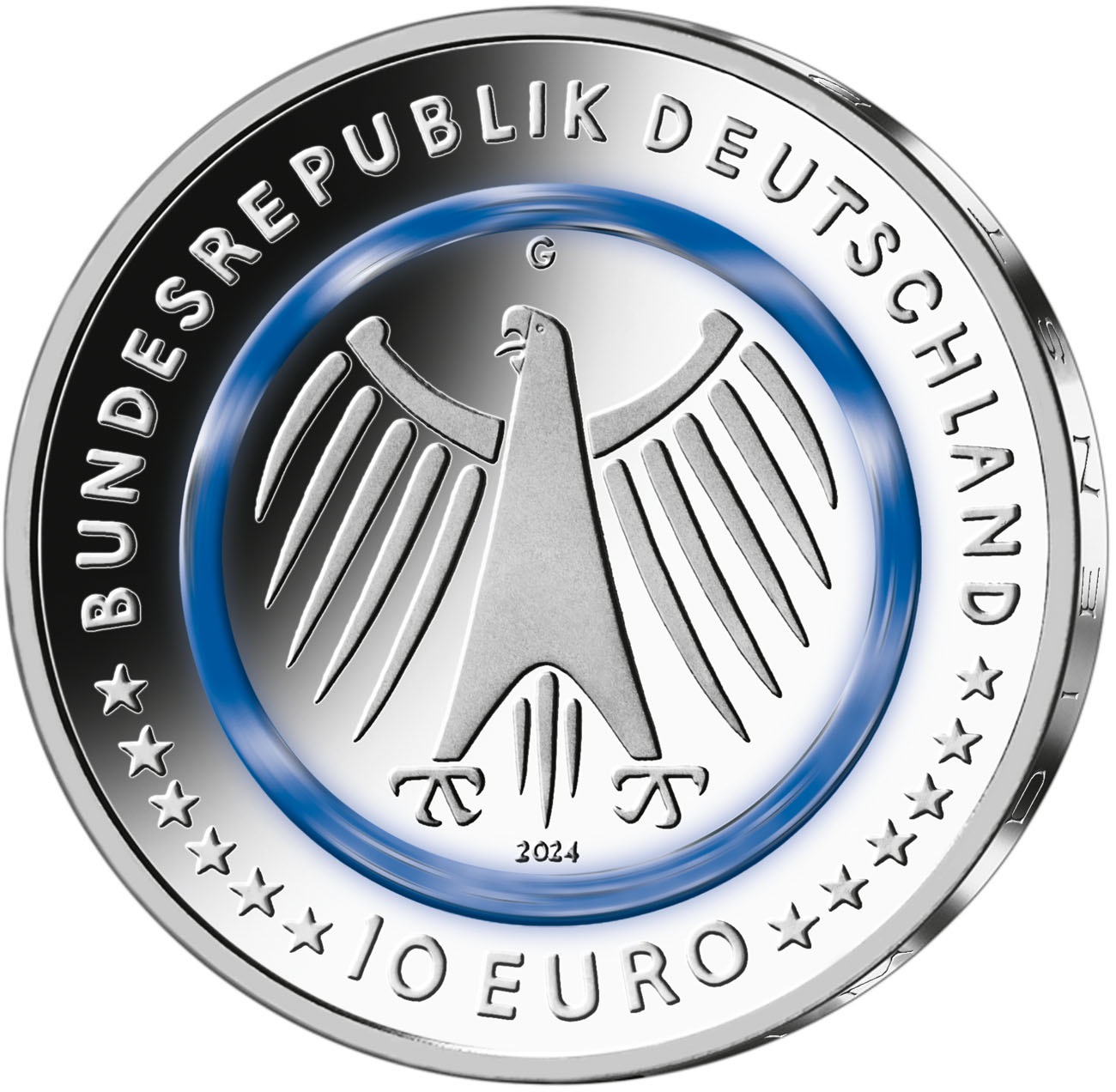 (EUR03.Proof.2024.90N324S5) 10 euro Germany 2024 (random Mint) Proof - Police Obverse (zoom)