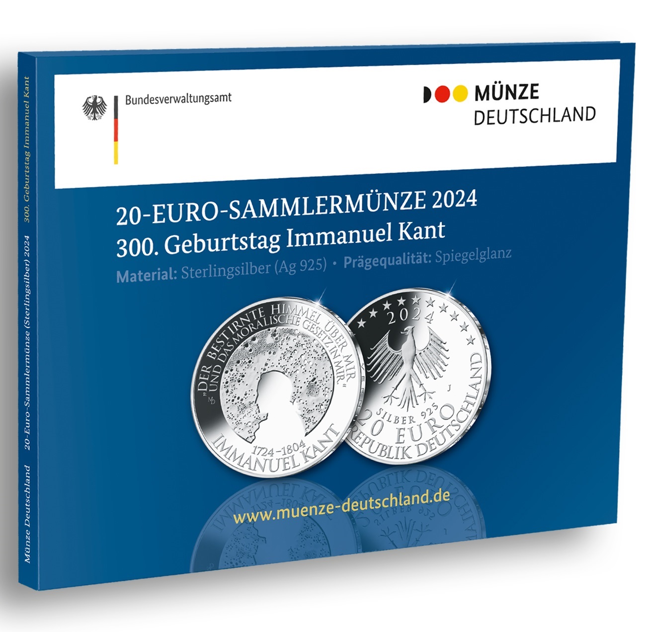 (EUR03.Proof.2024.910114SJ5) 20 euro Germany 2024 J Proof silver - Immanuel Kant (packaging) (zoom)