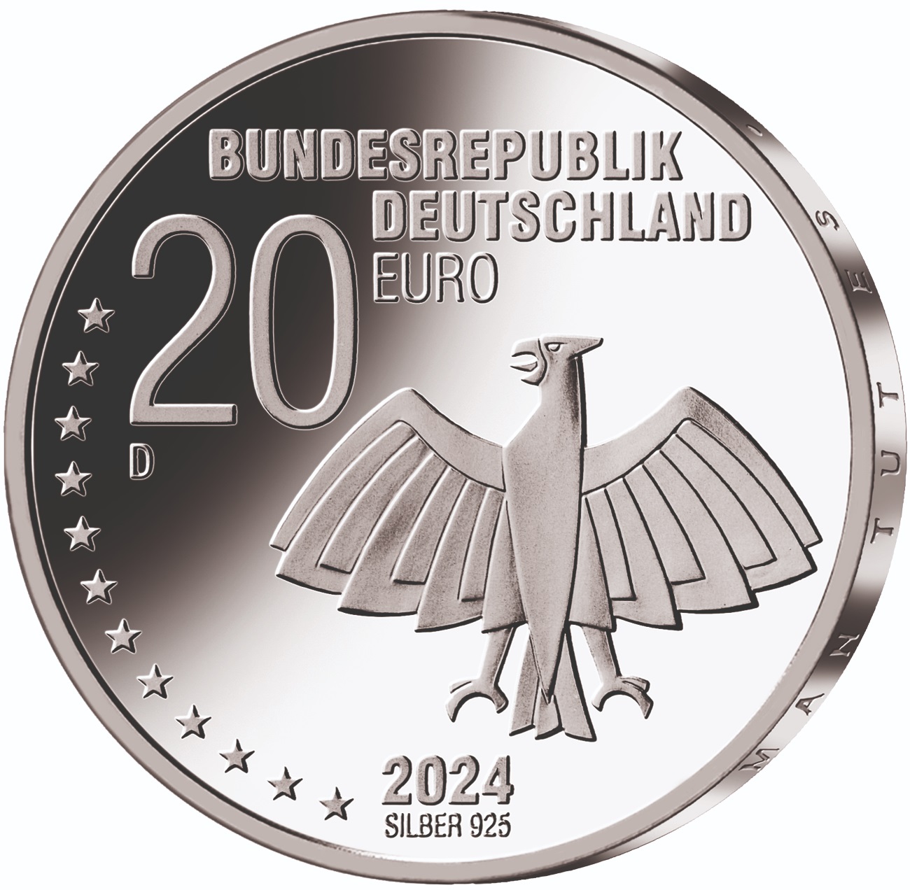 (EUR03.Proof.2024.910117SD5) 20 euro Germany 2024 D Proof silver - Erich Kästner Obverse (zoom)