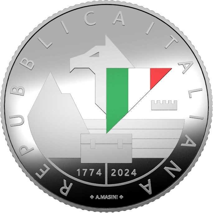 (EUR10.Proof.2024.48-2ms10-24p003) 5 euro Italy 2024 Proof silver - Guardia di Finanza (Guard of Finance) Obverse (zoom)