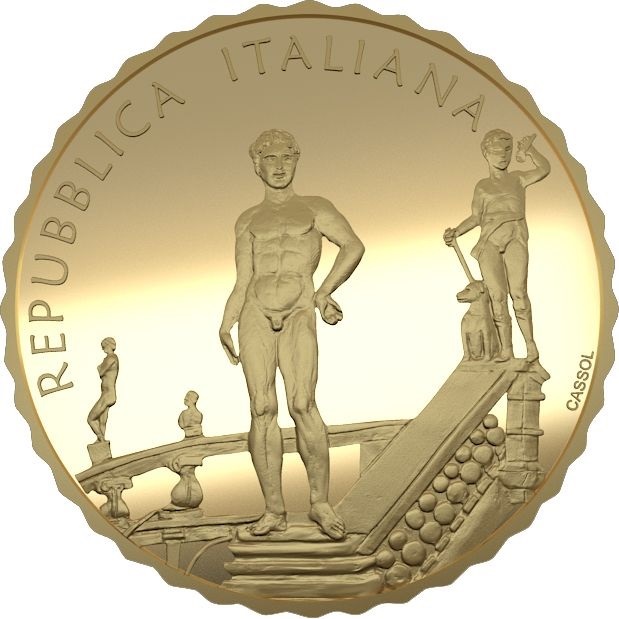 (EUR10.Proof.2024.48-2ms10-24p006) 10 euro Italy 2024 Proof gold - Palermo Praetorian Fountain Obverse (zoom)