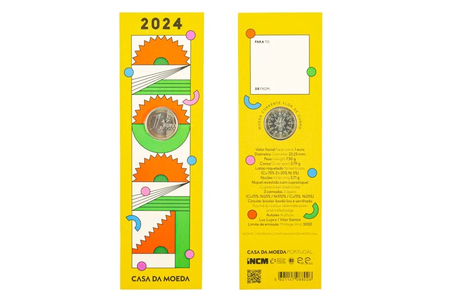 (EUR15.FDC.2024.1026324) Bookmark 1 euro Portugal 2024 FDC - Graduation (zoom)
