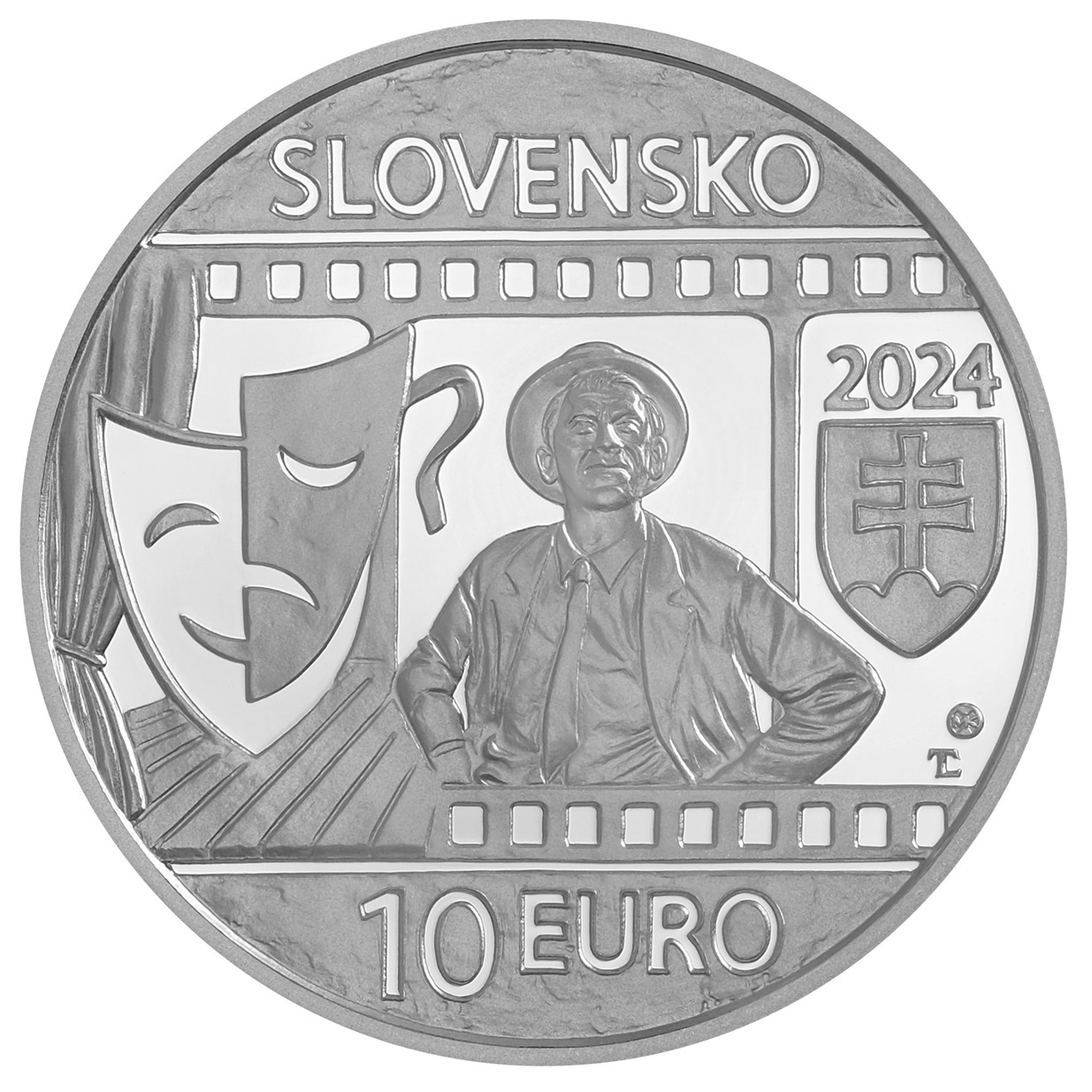(EUR17.BU.2024.521121) 10 € Slovakia 2024 BU silver - Jozef Kroner Obverse (zoom)