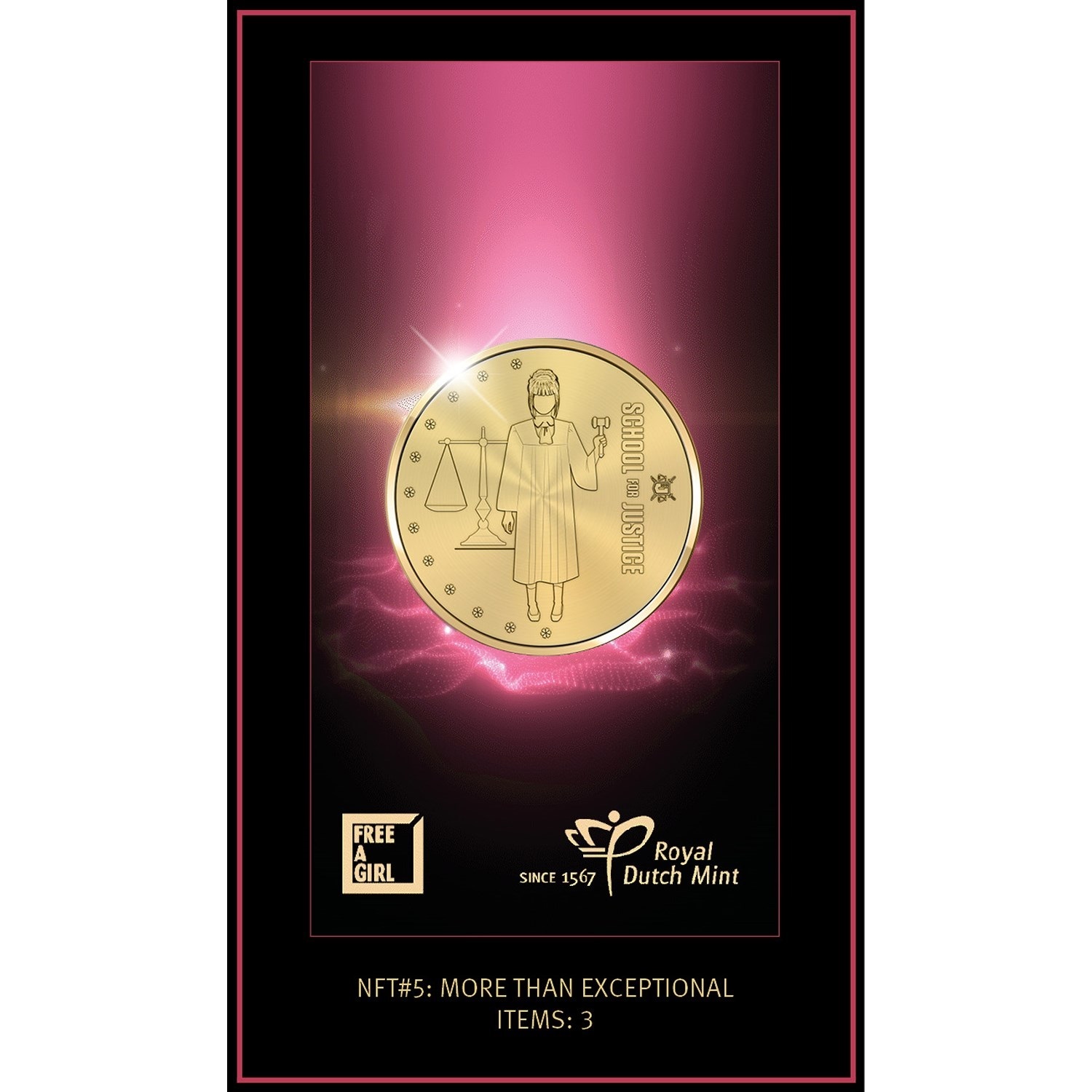 (MED14.Méd.KNM.2023.0117694) BU copper-nickel medal - Free a girl (NFT#5) (zoom)