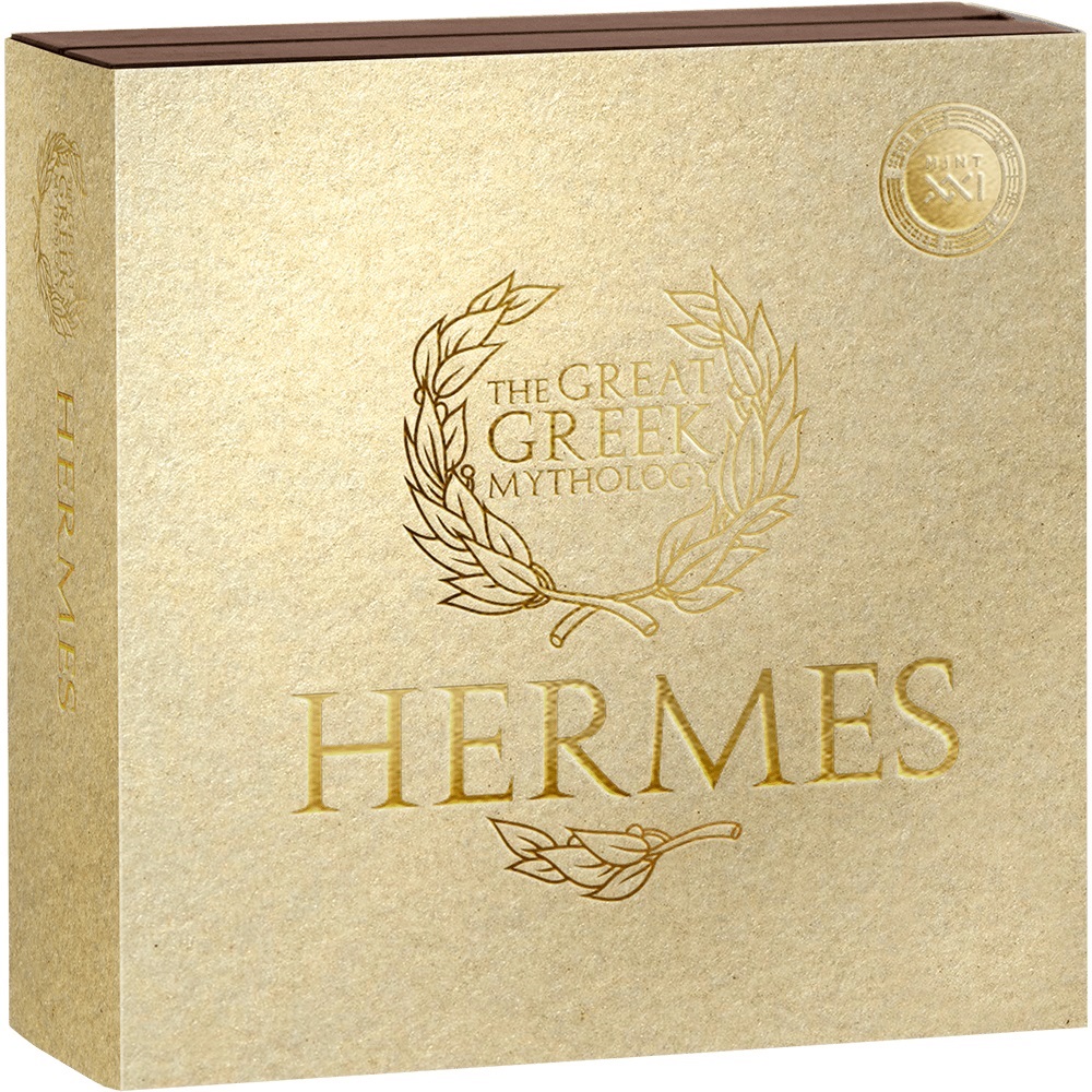 (W036.3000.CFA.2024.3.oz.Ag.1) 3000 Francs CFA Cameroon 2024 3 ounces Antique Ag - Hermes (packaging) (zoom)
