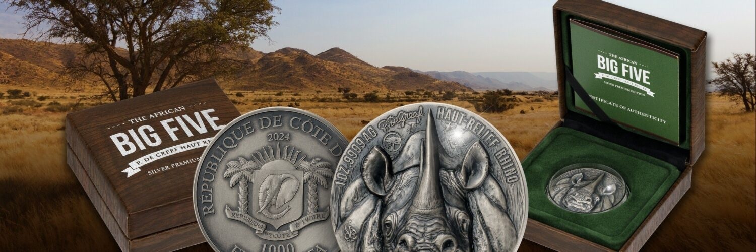 (W049.1.1000.CFA.2024.1.oz.Ag.1144507) 1000 Francs CFA Ivory Coast 2024 1 oz Antique silver - Rhino (blog) (zoom)