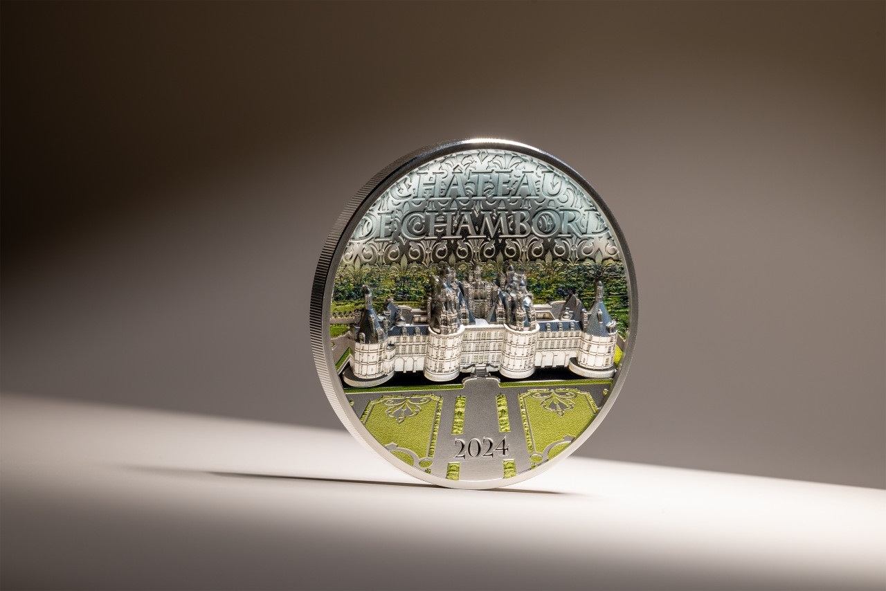 (W099.25.D.2024.30591) Cook Islands 25 Dollars Chambord castle 2024 - Proof silver (blog) (zoom)